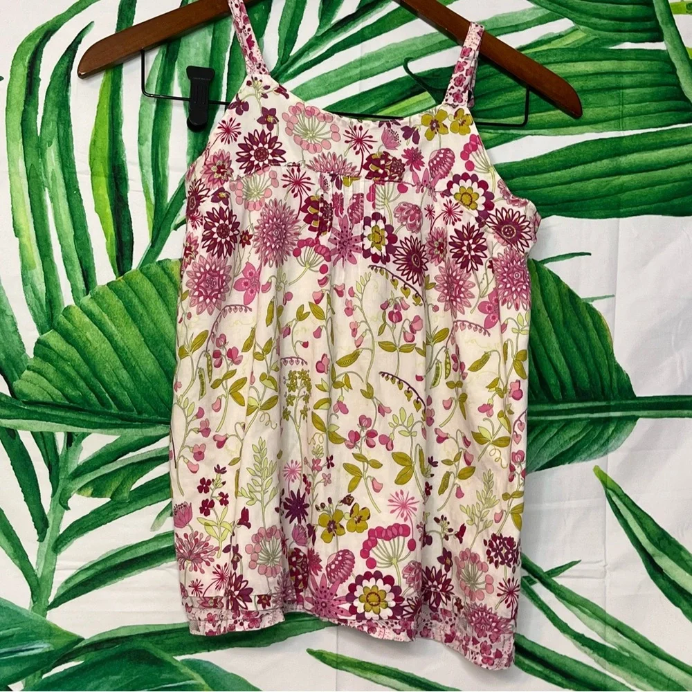 Liberty of London x Target 2010 Girls M Pink Floral Maximalist Tank Top Limited